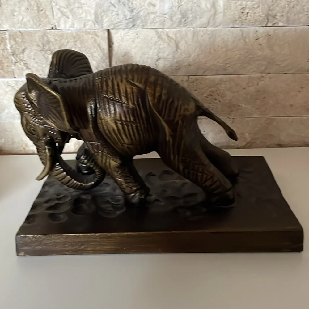 Elephant Bronze Bookends (heavy!) - Picture 4 of 5